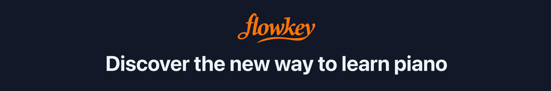 Bannière flowkey pour apprendre le piano en ligne